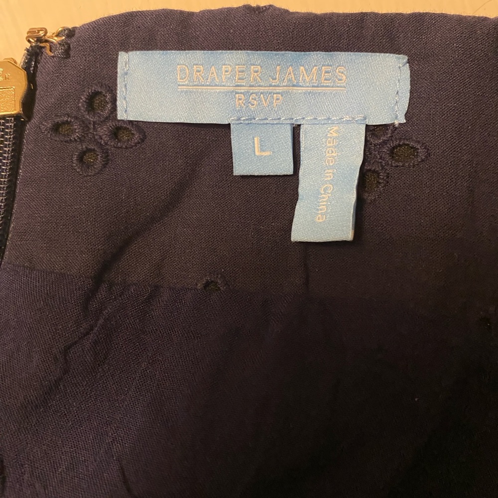 Draper James Navy Eyelet Mini Dress - Picture 8 of 8